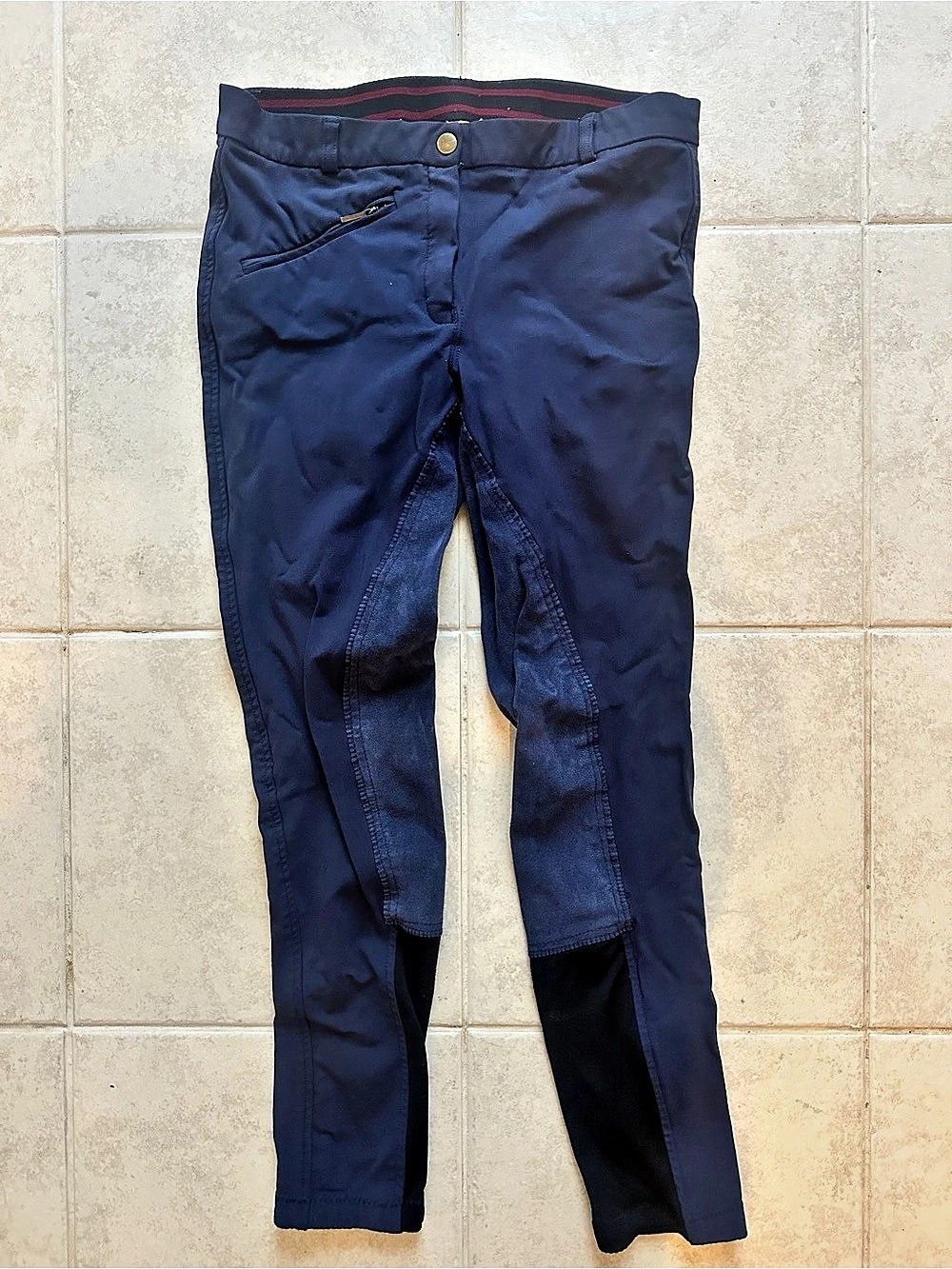 TuffRider Women's Blue & Black Riding Breeches 28R